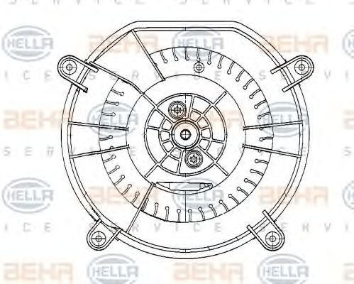 Электродвигатель, вентиляция салона 8EW 009 159-601 HELLA