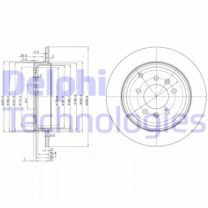 Тормозной диск BG3684 DELPHI