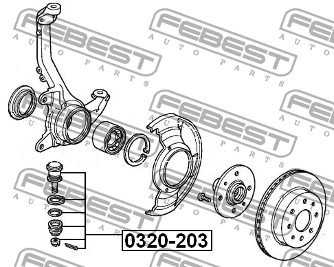 Опора шаровая подвески 0320-203 FEBEST