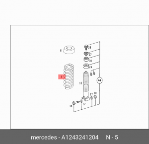 Пружина подвески A 124 324 12 04 MERCEDES BENZ
