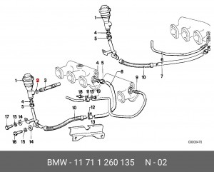 Прокладка, клапан возврата ОГ 11 71 1 260 135 BMW