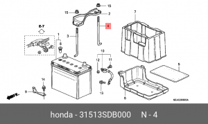 Болт крепления 31513SDB000 HONDA