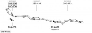 Глушитель выхлопных газов конечный 145093 BOSAL