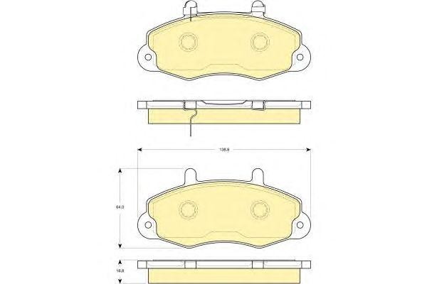 Комплект тормозных колодок, диско 6115724 GIRLING