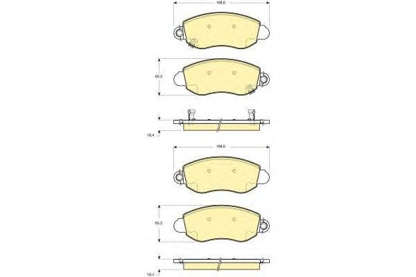 Комплект тормозных колодок, диско 6114244 GIRLING