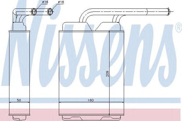 Теплообменник, отопление салона 73349 NISSENS