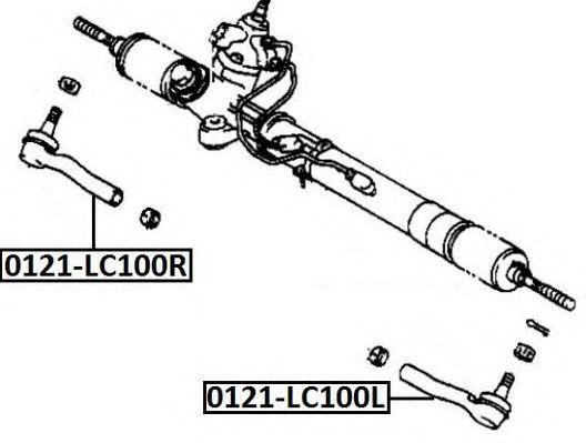 Наконечник рулевой тяги 0121-LC100L ASVA