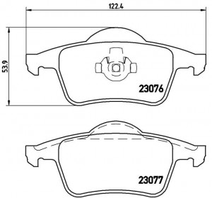 Комплект тормозных колодок, диско P86014 BREMBO