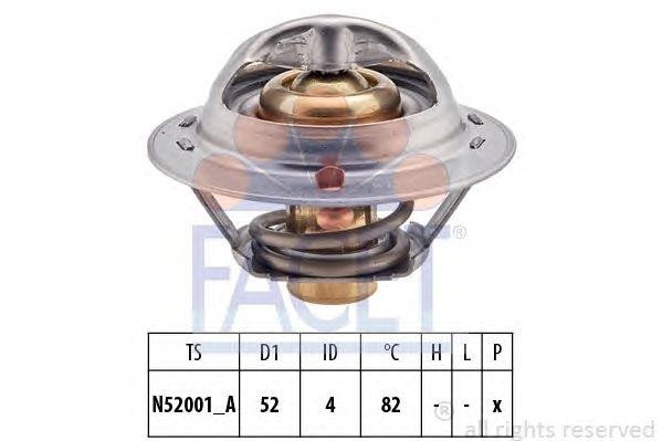 Термостат, охлаждающая жидкость 7.8229S FACET