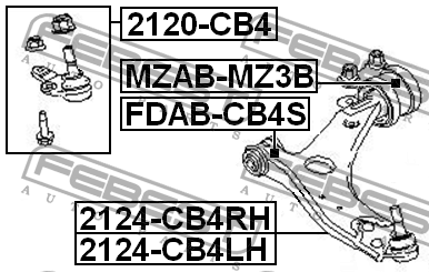 Рычаг подвески 2124-CB4LH FEBEST