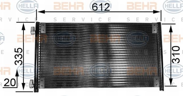Конденсатор, кондиционер 8FC351038311 HELLA