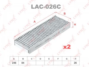 Фильтр салона LAC-026C LYNXAUTO