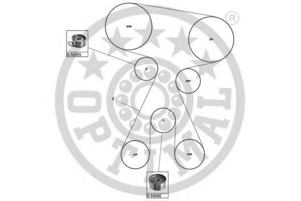 Комплект ремня ГРМ SK-1062 OPTIMAL