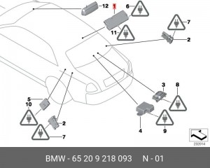 Усилитель аудиосистемы 65 20 9 218 093 BMW