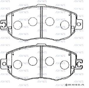 Колодки тормозные дисковые SN659E ADVICS