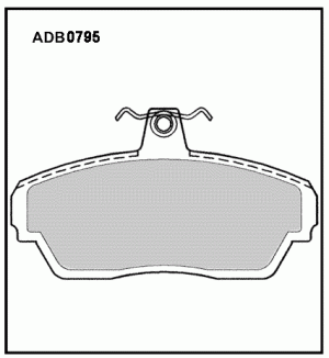 Колодки тормозные дисковые ADB0795 ALLIED NIPPON