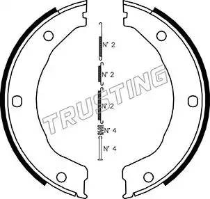 Комплект тормозных колодок, стояночная тормозная система 040158K TRUSTING