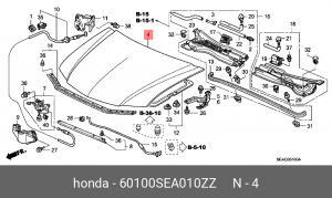 Капот 60100SEA010ZZ HONDA