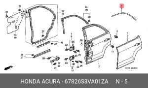 Деталь 67826S3VA01ZA HONDA