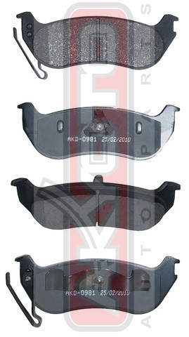 Колодки тормозные дисковые AKD-0981 AKYOTO