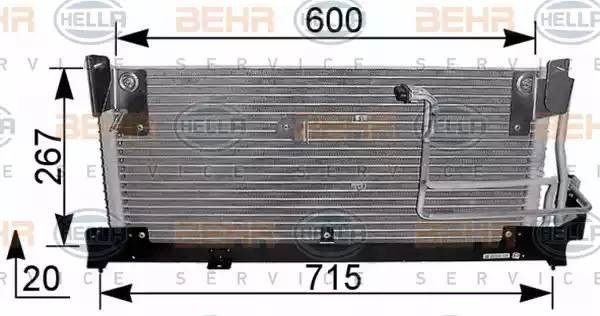 Конденсатор, кондиционер 8FC351037581 HELLA