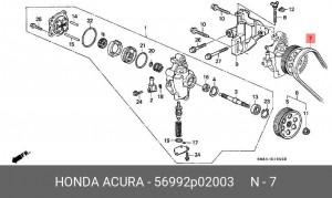 Поликлиновой ремень 56992-P02-003 HONDA