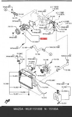 Водяной насос WL8115100B MAZDA