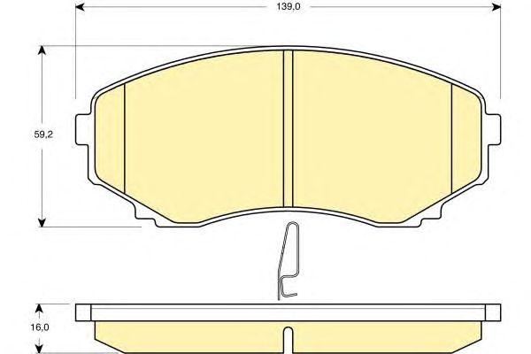 Комплект тормозных колодок, диско 6132559 GIRLING
