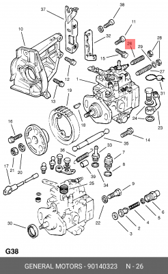 Зазубренный штифт 90140323 GENERAL MOTORS