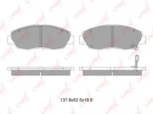 Колодки тормозные дисковые BD-3410 LYNXAUTO