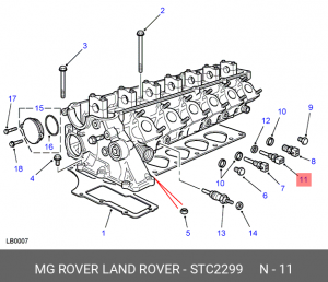 Датчик, температура охлаждающей жидкости STC2299 LAND ROVER