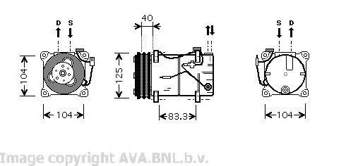 Компрессор, кондиционер VOK119 AVA