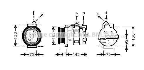 Компрессор кондиционера MSK390 AVA