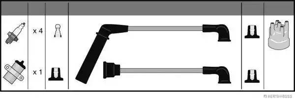 Ккомплект проводов зажигания J5380519 H B JAKOPARTS NIPPARTS