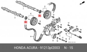 Уплотняющее кольцо, распределительный вал 91213PL2003 HONDA