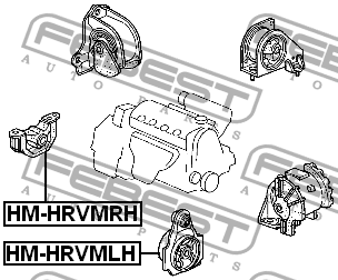 Подушка двигателя HM-HRVMRH FEBEST