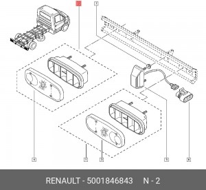 Задний фонарь 5001846843 RENAULT