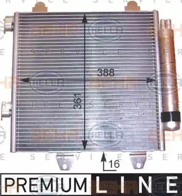 Конденсатор, кондиционер 8FC 351 303-531 HELLA