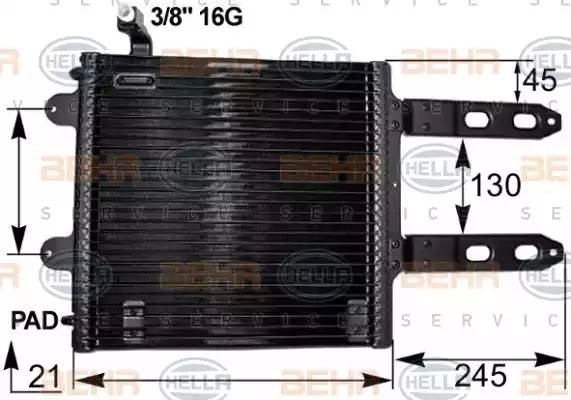 Конденсатор, кондиционер 8FC 351 300-161 HELLA