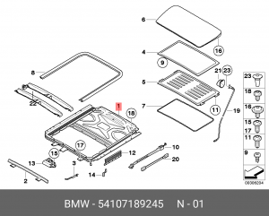 Рама крышки люка 54 10 7 189 245 BMW