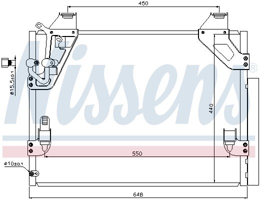 Конденсатор, кондиционер 940082 NISSENS