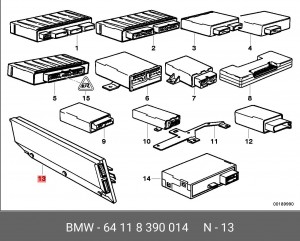 Блок управления, кондиционер 64 11 8 390 014 BMW