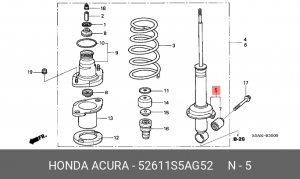 Амортизатор 52611S5AG52 HONDA