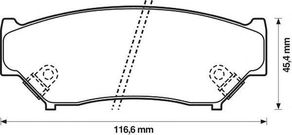 Комплект тормозных колодок, диско 572247B BENDIX JURID