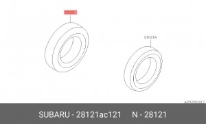 Вал привода колеса в сборе с ШРУСами 28121AC121 SUBARU
