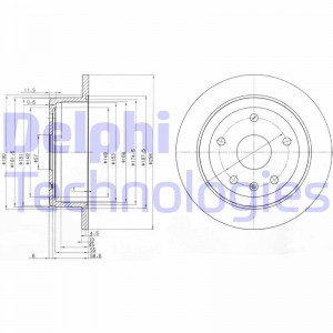 Тормозной диск BG3554 DELPHI