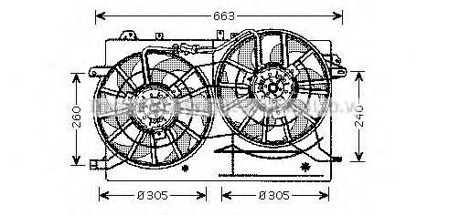 Вентилятор, охлаждение двигателя SB7503 AVA