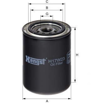 Масляный фильтр H17W23 HENGST