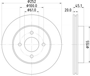 Тормозной диск MDC1730 MINTEX