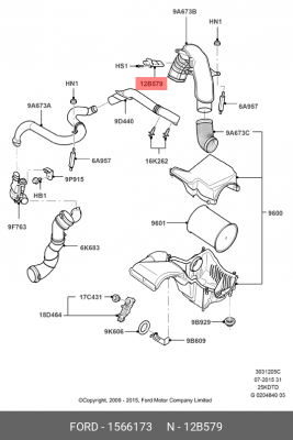 Расходомер воздуха 1 566 173 FORD